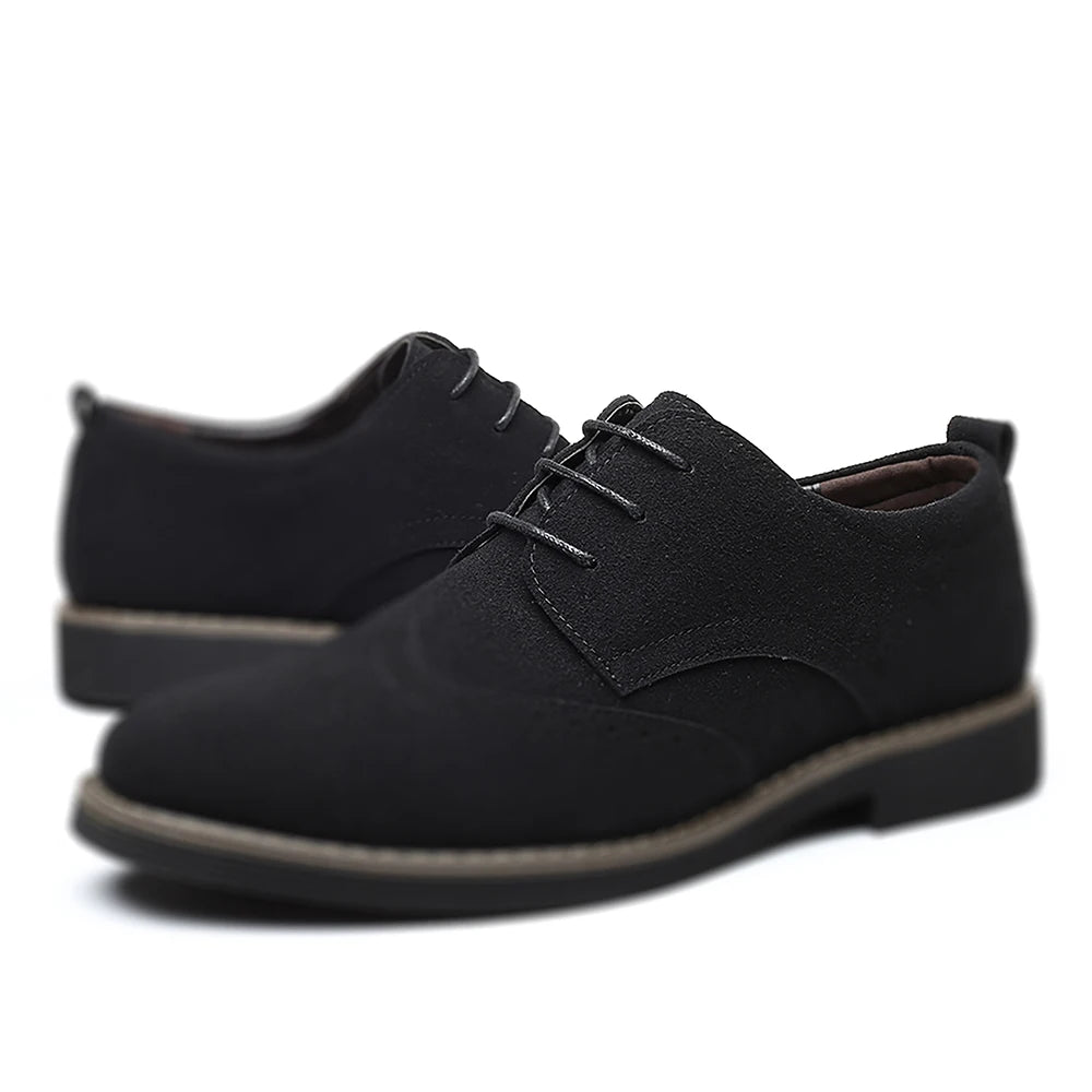 Men's Casual Business Lace-Up Hiking Work Shoes Classic Comfortable Wear-Resistant Soft-Soled Men's Shoes - Sun Studio