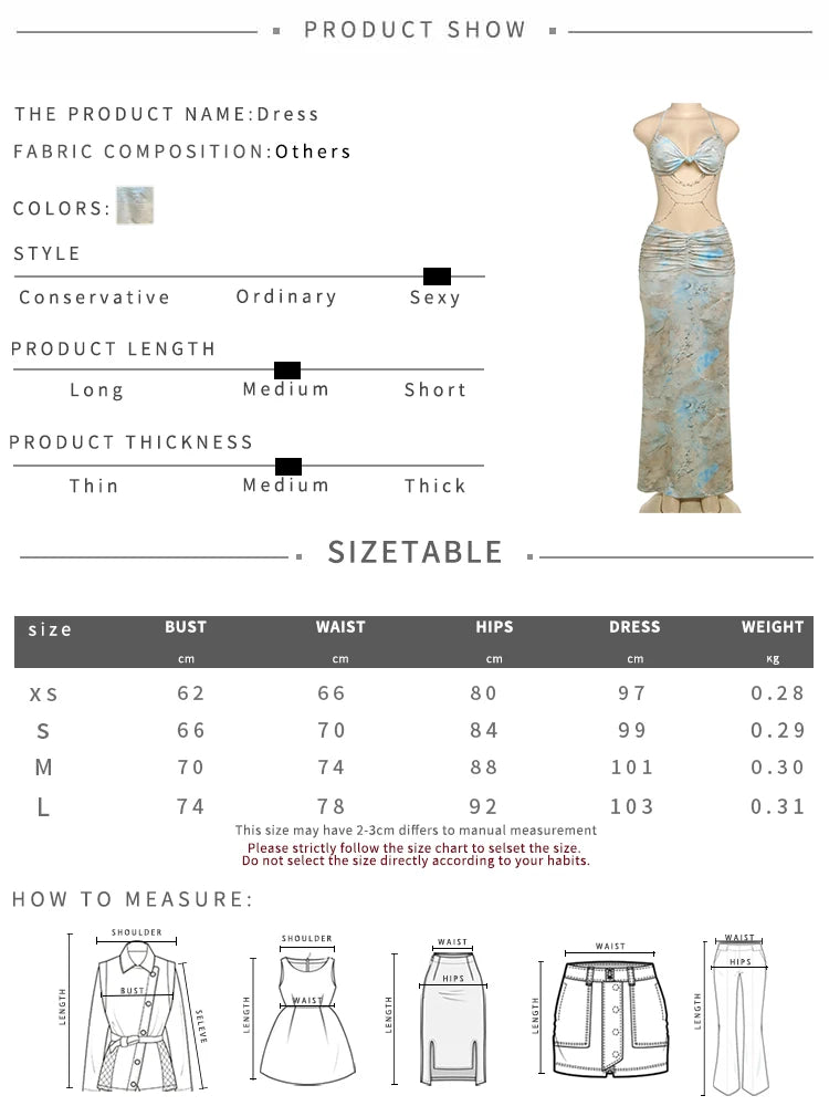 kliou Pearl Splice Stunning Dresses Women Sexy Tie Dye Tassel Bandage Hollow Shirring Maxi Bodycon Lady Vacation Party Vestidos - Sun Studio