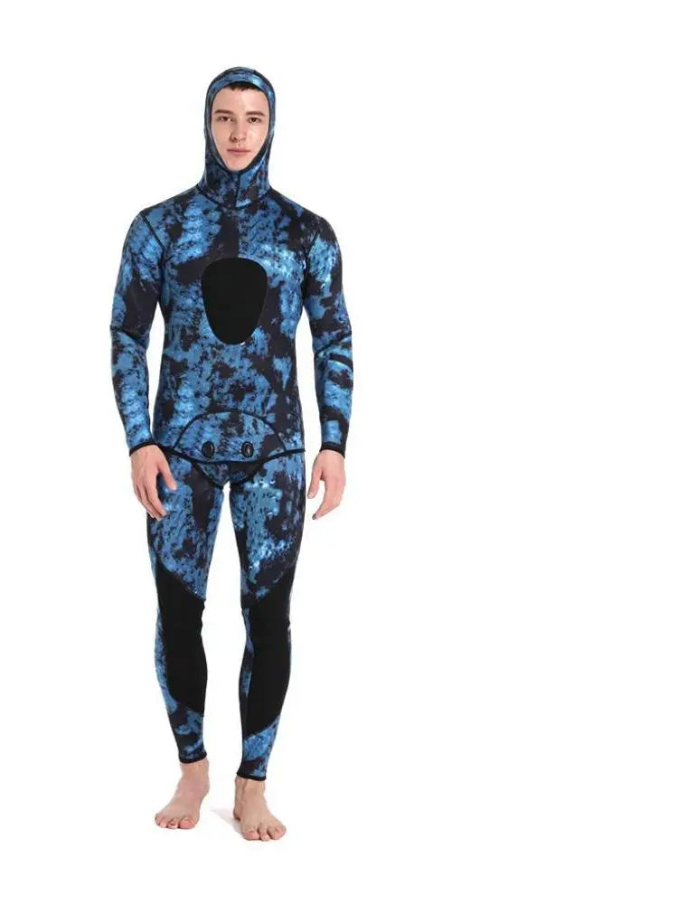 Camouflage SCR Neoprene 3mm Swim Wetsuits Men's Diving Suit Split Scuba Snorkel Swimsuit Spearfishing Surfing Jumpsuit Equipment - Sun Studio
