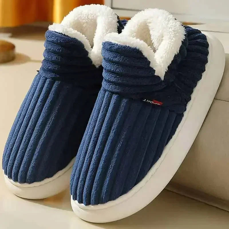 Warme Flausche Hausschuhe Frauen Männer Winter Neue Mode Komfort Plüsch Hausschuhe Zuhause Innen Außen Weiche Dicke Sohle Baumwollschuhe