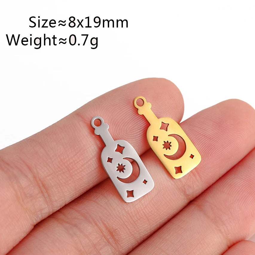 5 Stück Sommer Hut/Lippenkuss/Badeanzug/Flugzeug Reise Charme Edelstahl Schmuckherstellung Bastel DIY Armbänder Halsketten Zubehör