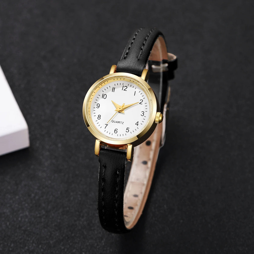 Fashion  Small Dial Women's Quartz Watch Ladies Leather Strap Wrist Watches Reloj Mujer（Without Box） - Sun Studio