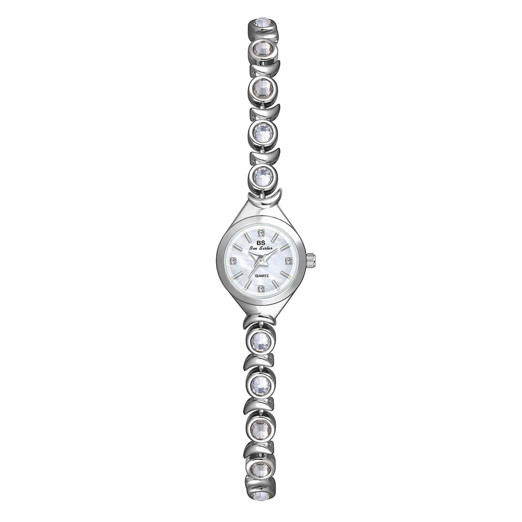 BS Women's Chain Watch Light Luxury Brand Star Moon Zircon Waterproof Ladies Fashion Bracelet Watches Accessories Gift - Sun Studio