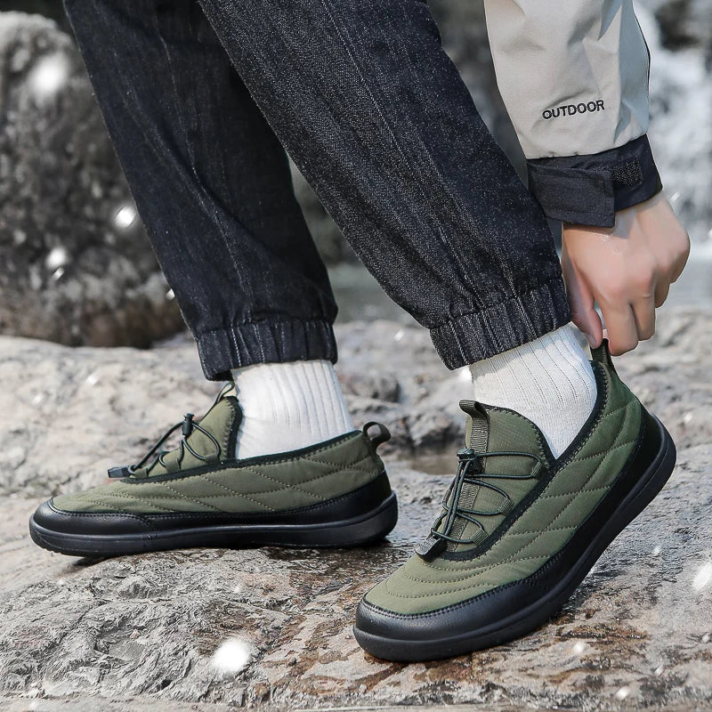 New Winter Warm Snow Barefoot Casual Shoes Waterproof Non-Slip Women Men Hiking Shoes Outdoor Warm Fur Work Ankle Shoes Big Size - Sun Studio