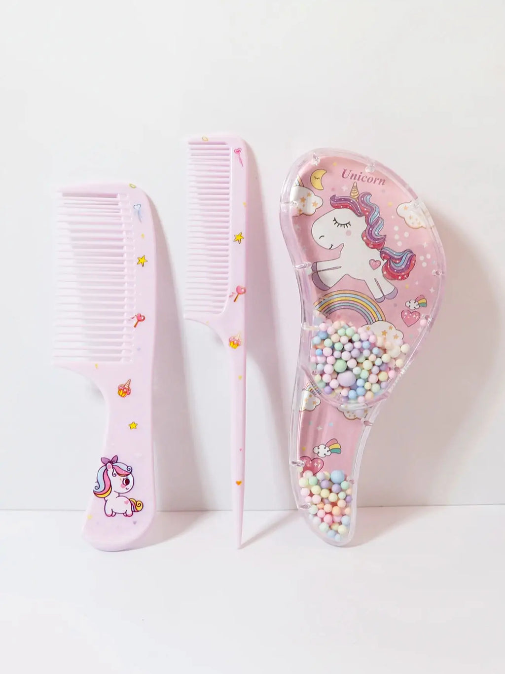 3pcs cartoon comb set, wet and dry dual-use, hair styling, suitable for any hair texture, gift set, special for real hair wigs - Sun Studio