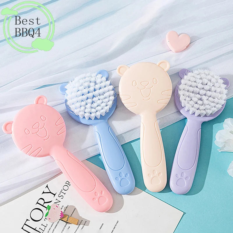 (BBQ4)2Pcs/Set Cute Kids Baby Small Hair Brush and Comb Set for Newborns & Toddlers Baby Brush Soft Bristles Baby Hair Care Gift - Sun Studio