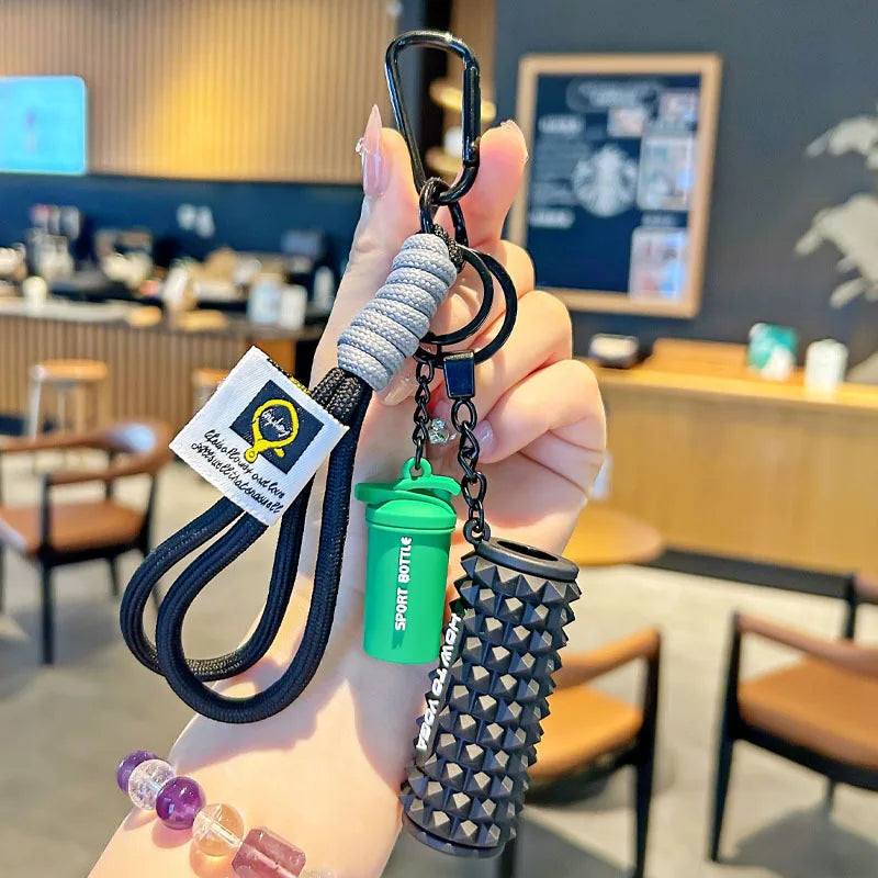 Fitness Keychain,Colorful Gym Bag Charm for Fitness Lovers, Motivational Fitness Gym Key ring,Workout Keychain Gifts - Sun Studio