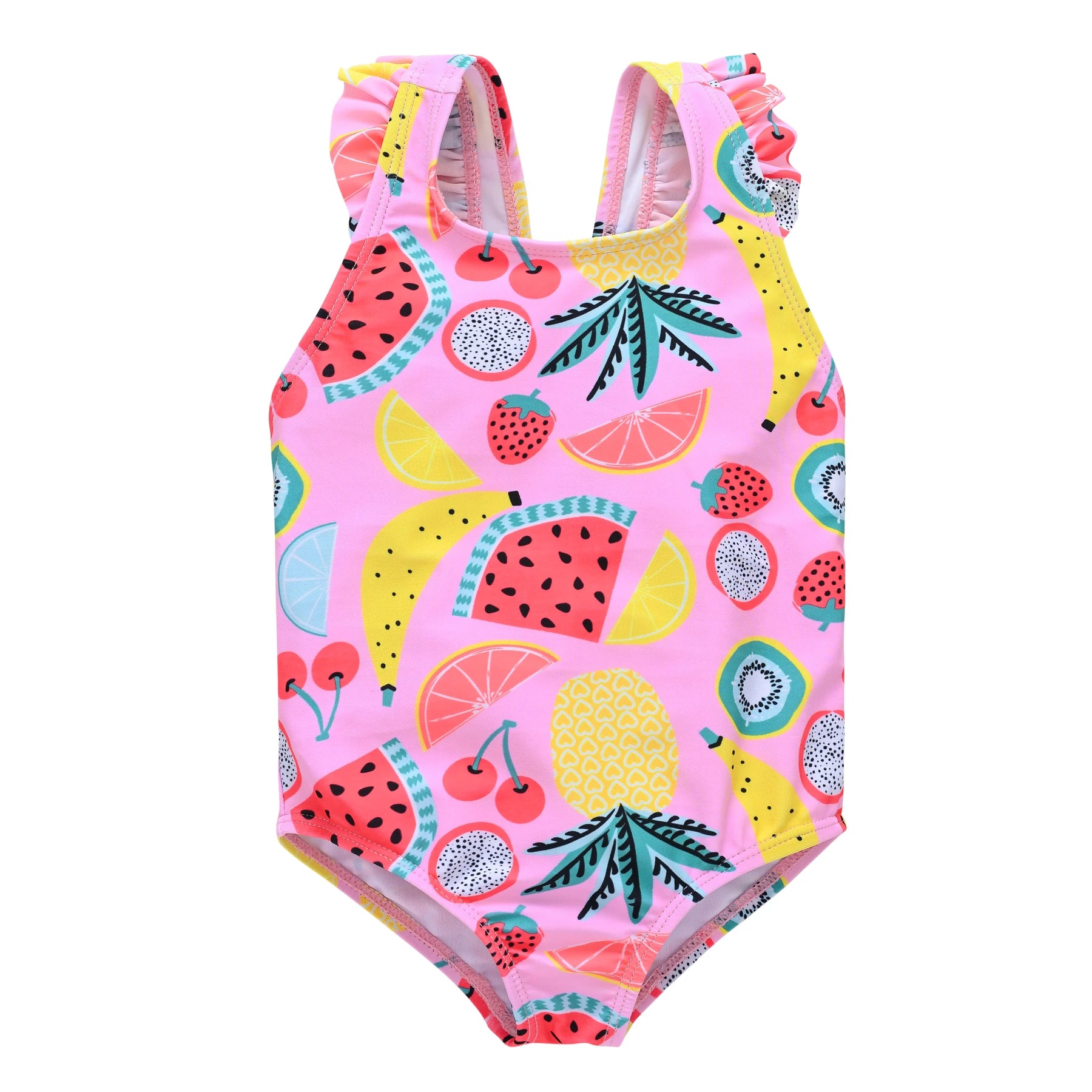 Kavkas Summer Girls Swimming Suit 9 M to 6 Years Fruit Floral Printed Hot Swimsuit Children One-piece Baby Swimwear For Kids - Sun Studio