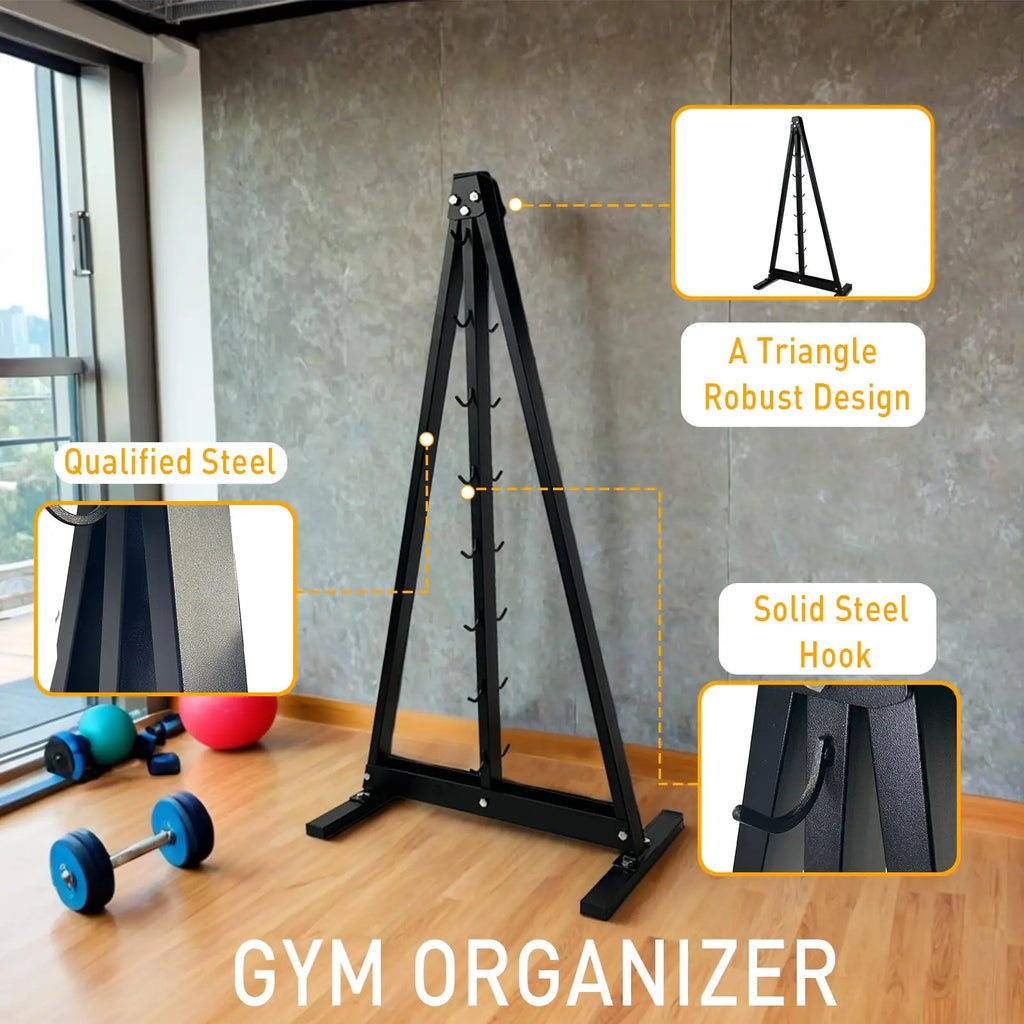 Gym Fitness LAT Pull Down Bar,Storage Rack,Heavy Duty,A-Frame Stand,Support Base for LAT Pulldown Attachments,LAT Bar - Sun Studio
