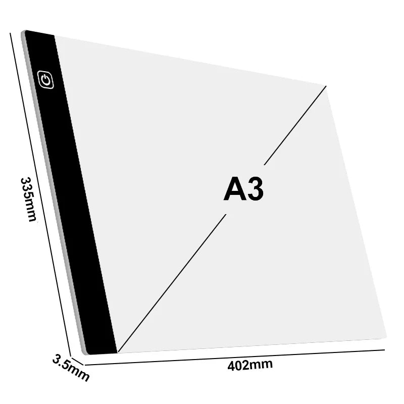 A2/A3/A4/A5 LED Light Pad for Diamond Painting Kits, USB Powered Adjustable Brightness Diamond Art Light Board with Accessorie - Sun Studio