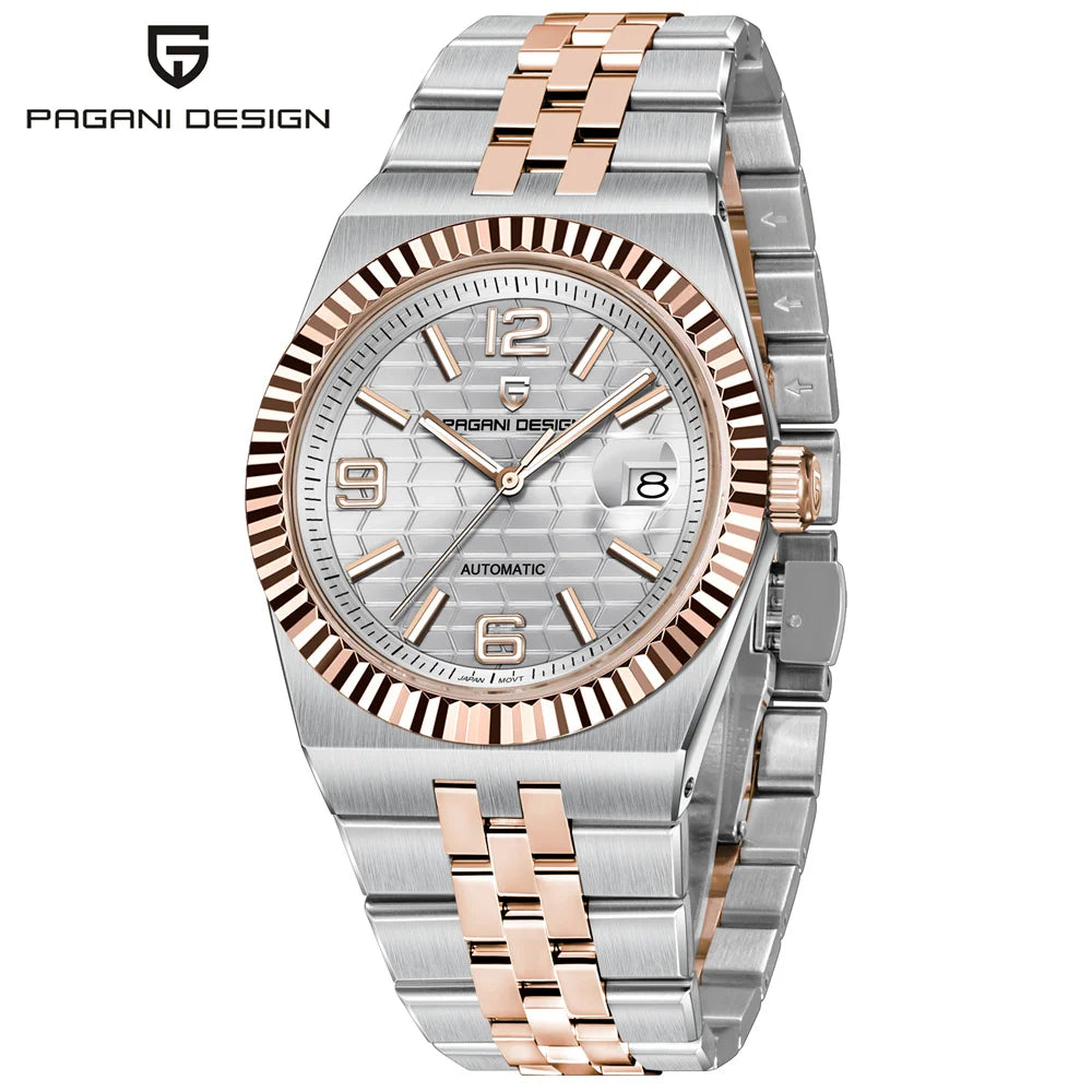 2026 New PAGANI DESIGN 3D Rhombus Dial Luxury Automatic Watch For Men Fashion Business Mechanical Wrist watches Sapphire crystal - Sun Studio
