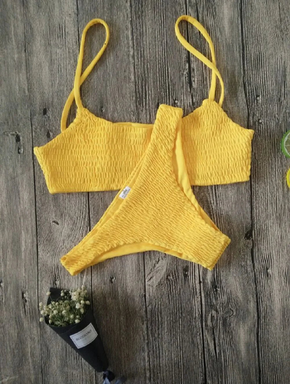 New Hot Sale Sexy Women Push-up Padded Bra Bikini Set Pleated Swimsuit Swimwear Swimming Beach Bathing Costume Bikini Set - Sun Studio