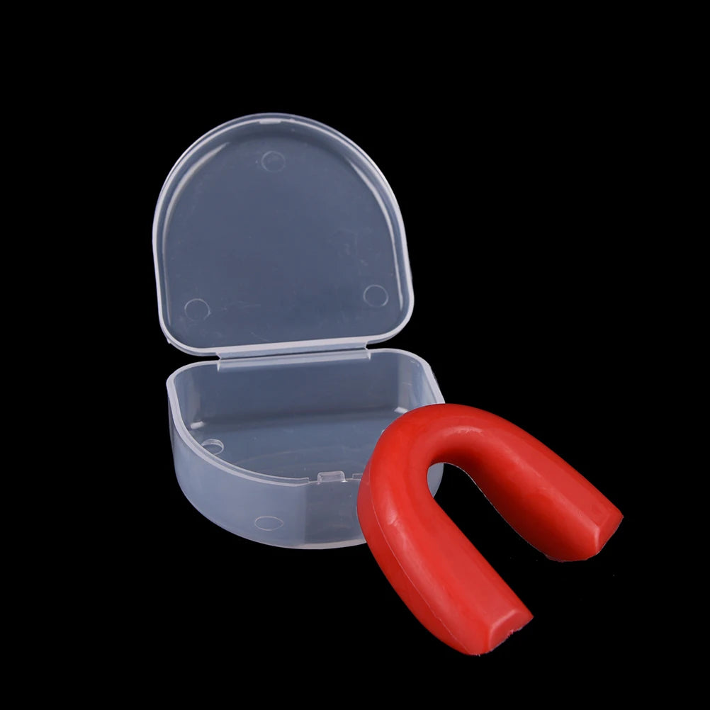 Sport Mouth Guard Teeth Protector Adults Mouthguard Tooth Brace Protection Basketball Rugby Boxing Karate With Plastic Case Box - Sun Studio