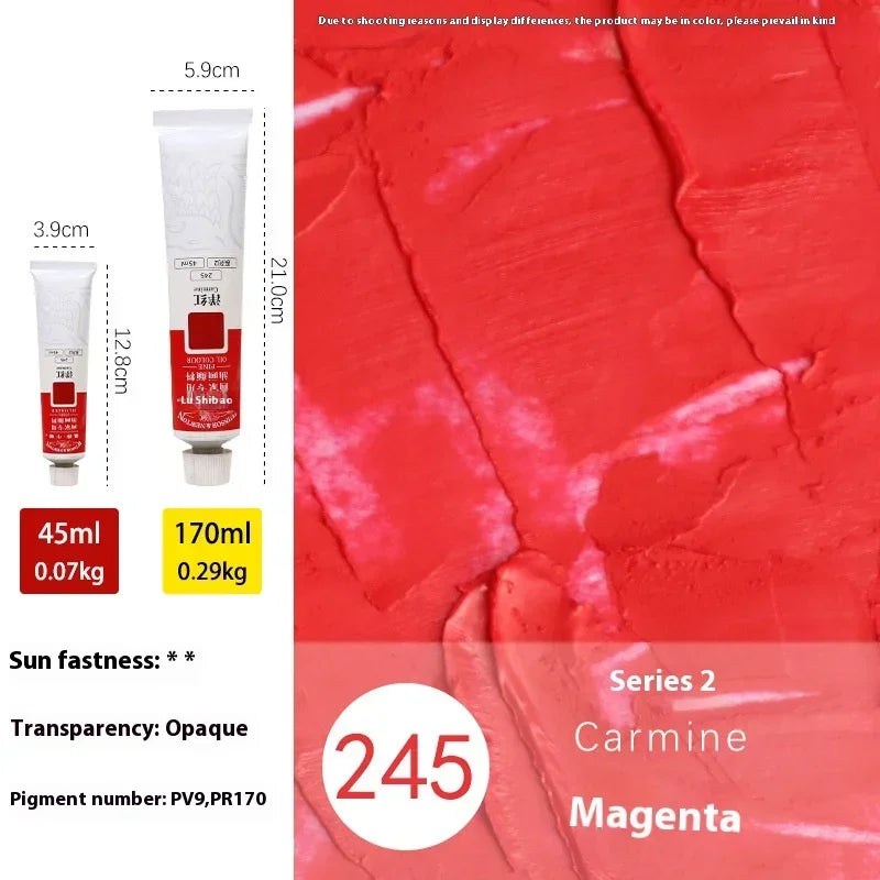 45ml Ölmalerei Transparente Tube Schnell trocknend Weiß Gold Silber Professionelle Farbmalbedarf für Künstler Studenten Anfänger