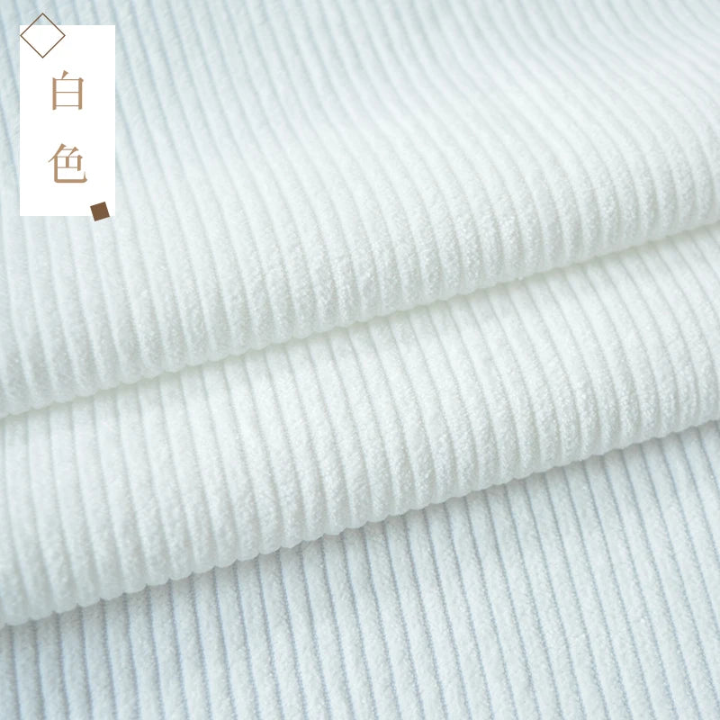 Retro Style Bag Corduroy Fabric Plain Per Meter for Pants Skirts Coats Sewing Soft Children Cloth Breathable Black Pink Wearable - Sun Studio