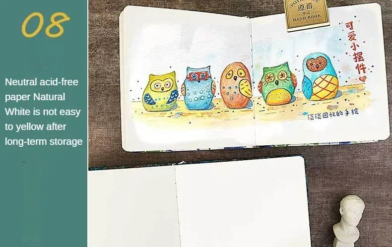 POTENTATE 100% Cotton Watercolor Book Square Sketchbook 300g Art Drawing Sketch Pad potentate бумага акварели - Sun Studio