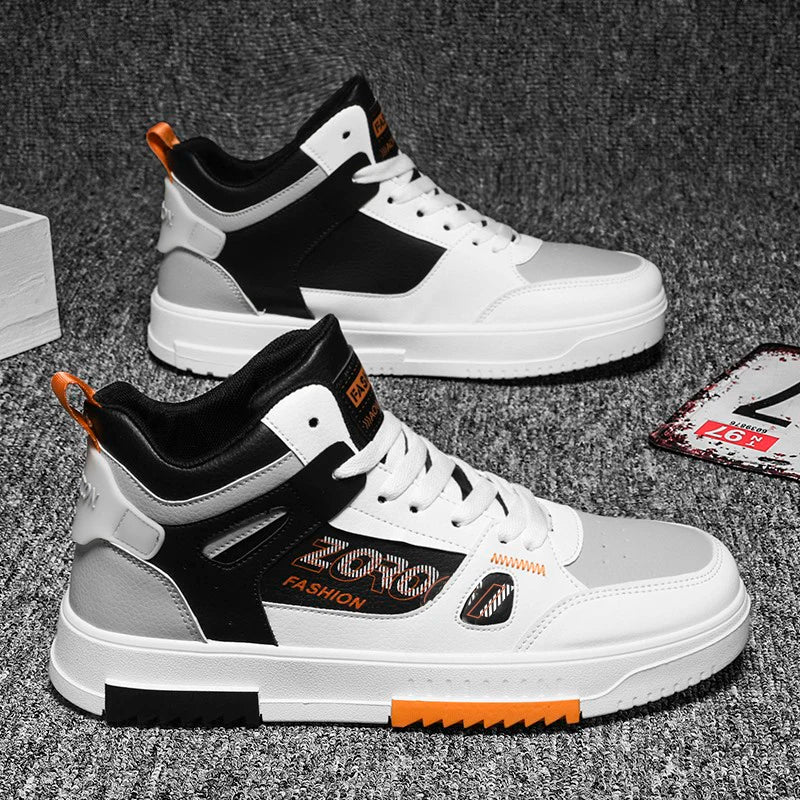 Men's Skate Board Shoes High Top Students Leisure Sports Shoes Breathable Non-slip Shoes Fashion High Top Sneakers for Men Men - Sun Studio