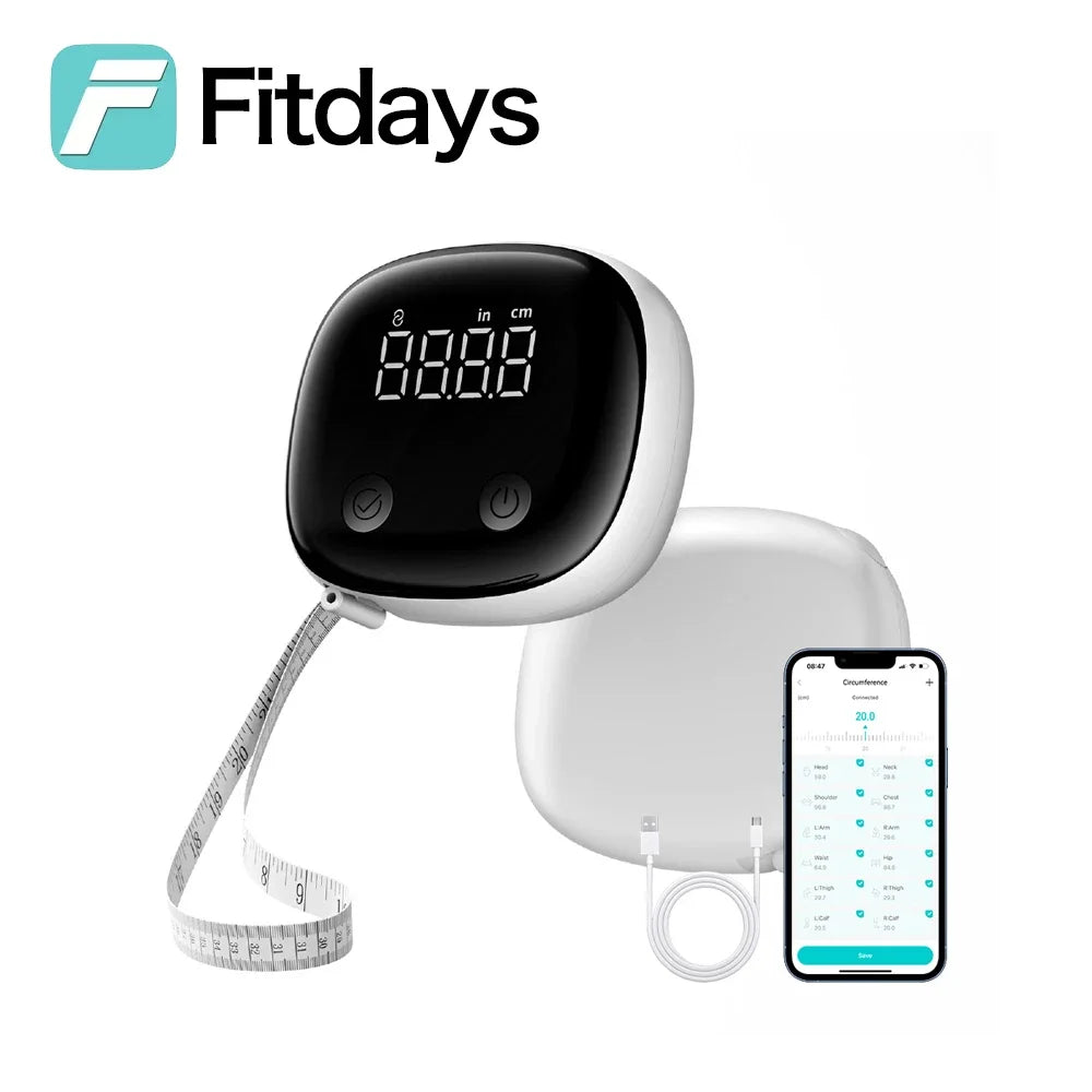 Fitdays Smart 8 Electrodes Body Fat Weight Scale, Human Bioimpedance Scale, Body Composition Scale - Sun Studio