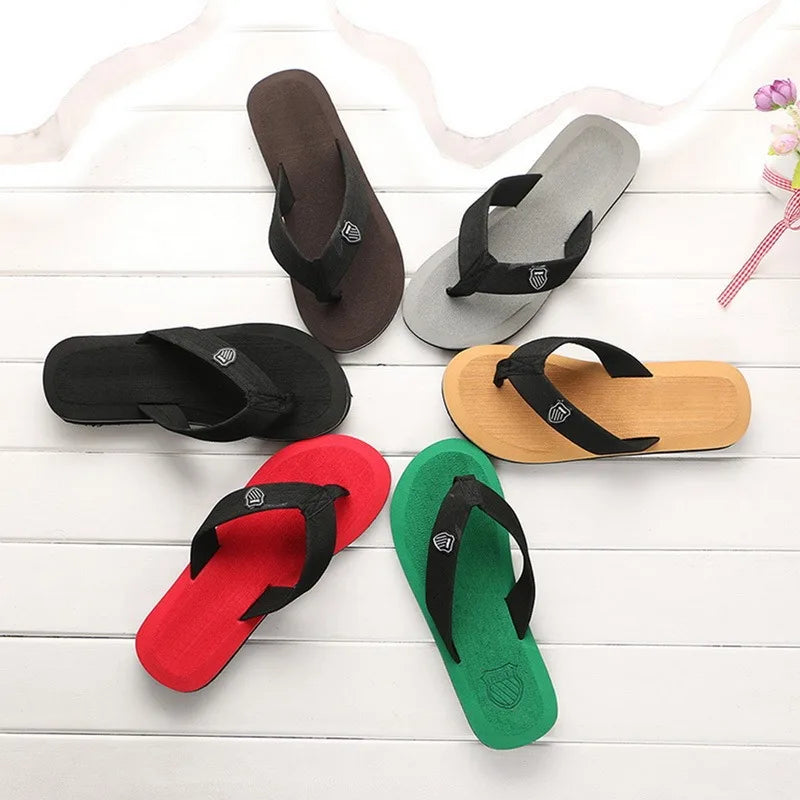 Summer Slippers Men Flip Flops Beach Sandals Non-Slip Casual Flat Shoes 2023 Slippers Indoor House Shoes For Men Outdoor Slides - Sun Studio