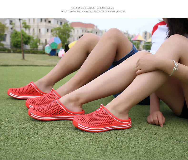 YRZL Summer Men Sandals Light EVA Men's Casual Shoes Hole Shoes Clogs Lovers Home Garden Outdoor Male Beach Flat Slippers - Sun Studio