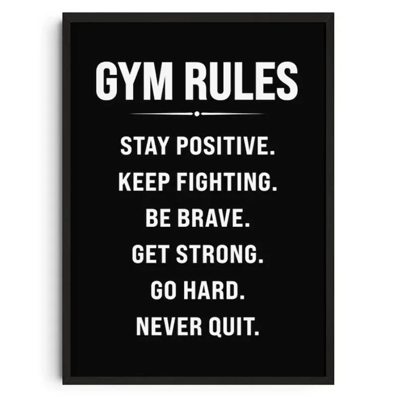 Gym Wandkunst Poster Gym Inspirierendes Poster Home Gym Wanddekoration Gym Slogan Leinwanddruck Dekoratives Gemälde Rahmenlos