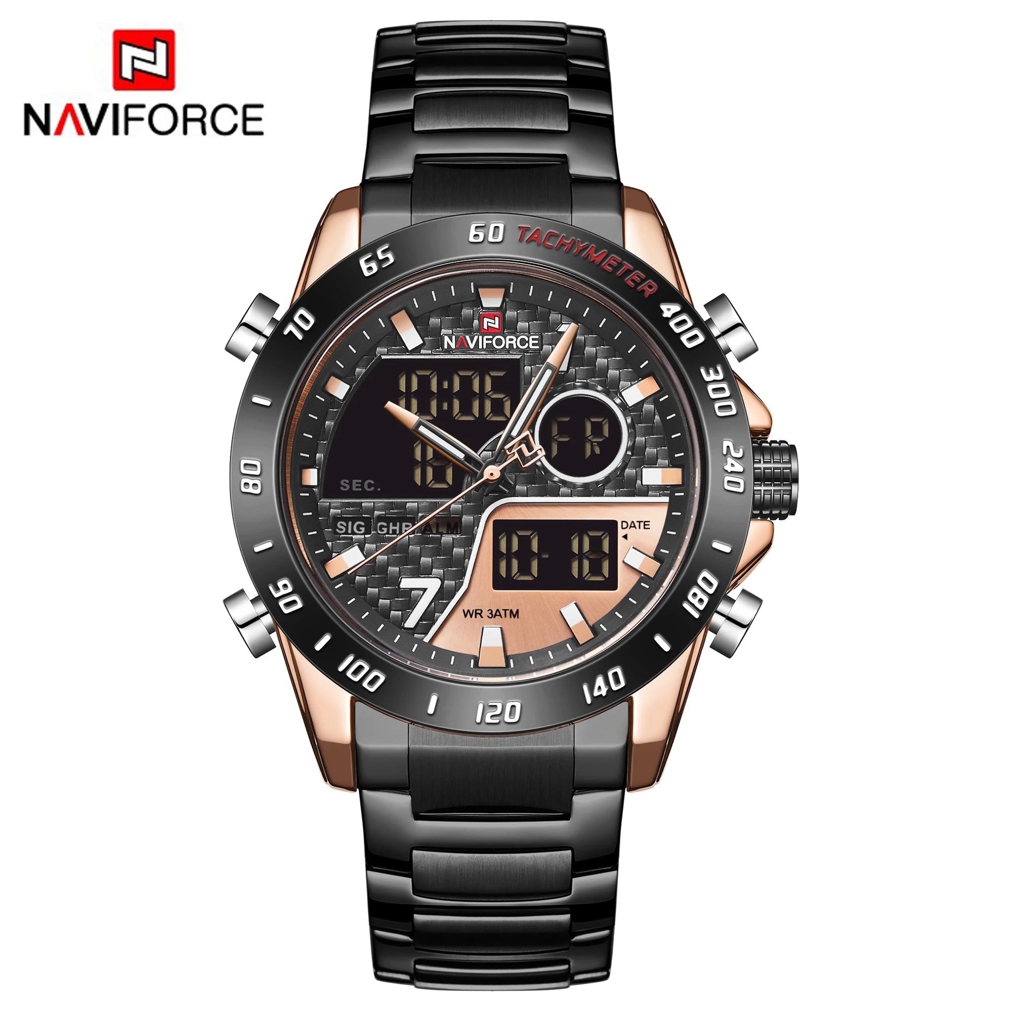 NAVIFORCE Herren Digitaluhr LED Sport Militär Männliche Quarz Armbanduhr Männliche Leuchtende Wasserdichte Uhr Relogio Masculino
