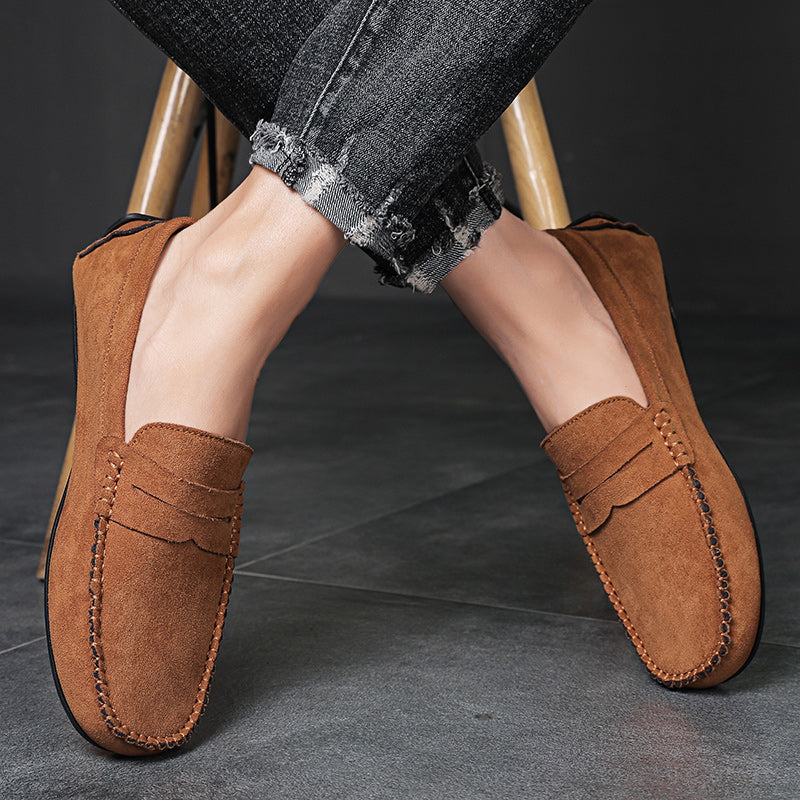 Trend Wildleder Herren Lässige Schuhe Atmungsaktiver Komfort Slip-On Herren Fahr Schuhe Mode Herren Bequeme Schuhe Luxus Marke Mokassins