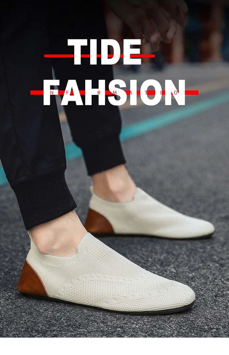 YRZL Loafers Men Soft Driving Moccasins High Quality Flats Male Walking Shoes Breathable Mesh Casual Loafers Slip on Mens Shoes - Sun Studio