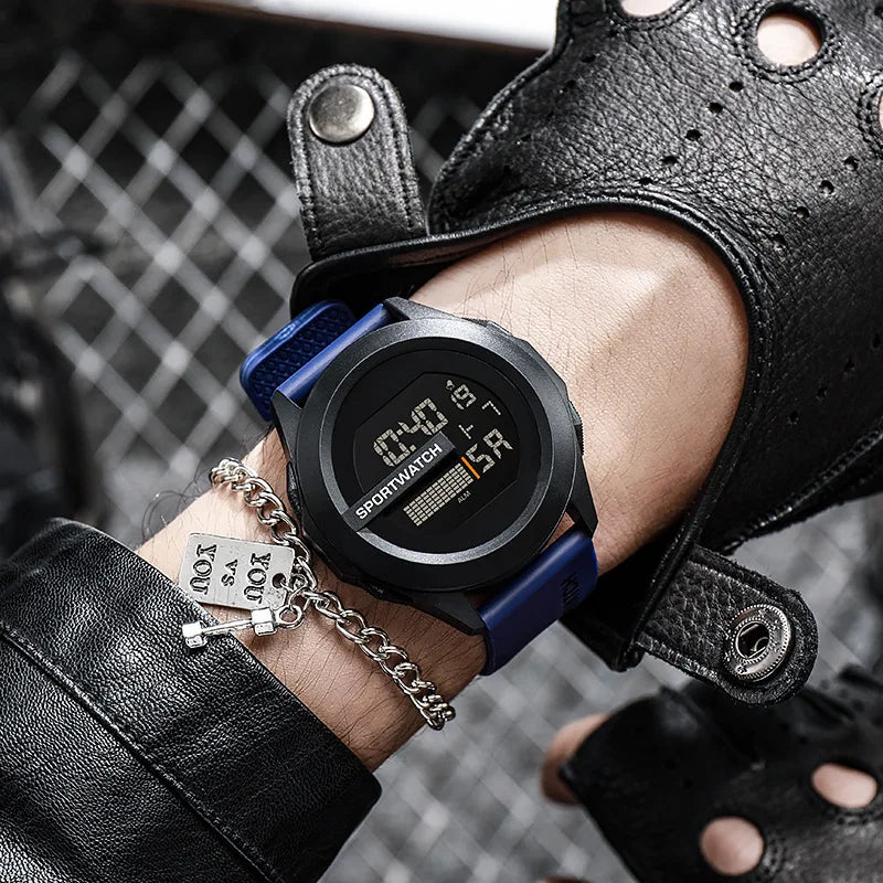 Men's Sports Watches Luxury Digital Watch Stopwatch Luminous Date Week Multifunction Fitness Electronic Wristwatch Reloj Hombre - Sun Studio