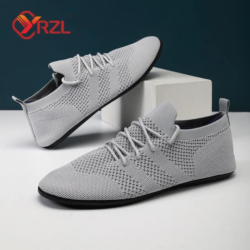 YRZL Mesh Loafers Men Driving Moccasins High Quality Flats Walking Shoes Breathable Non Slip Casual Loafers Summer Mens Shoes - Sun Studio