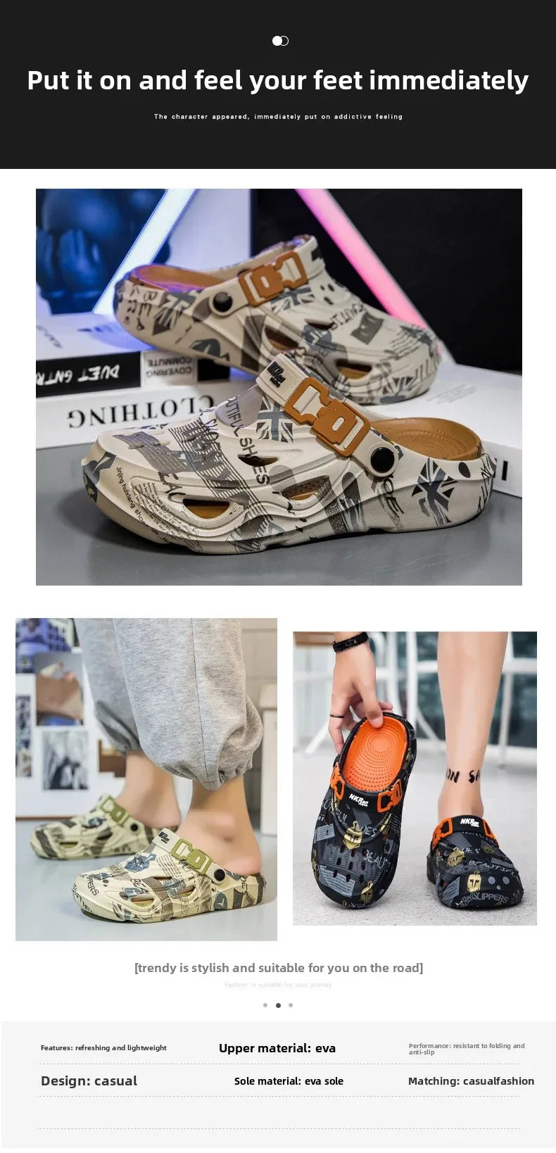 Men's Summer Outdoor Sporty Thick-Heeled Sandals Big Size 46 Head-To-Toe Dual-Purpose Beach Shoes Comfortable Wearing Experience - Sun Studio