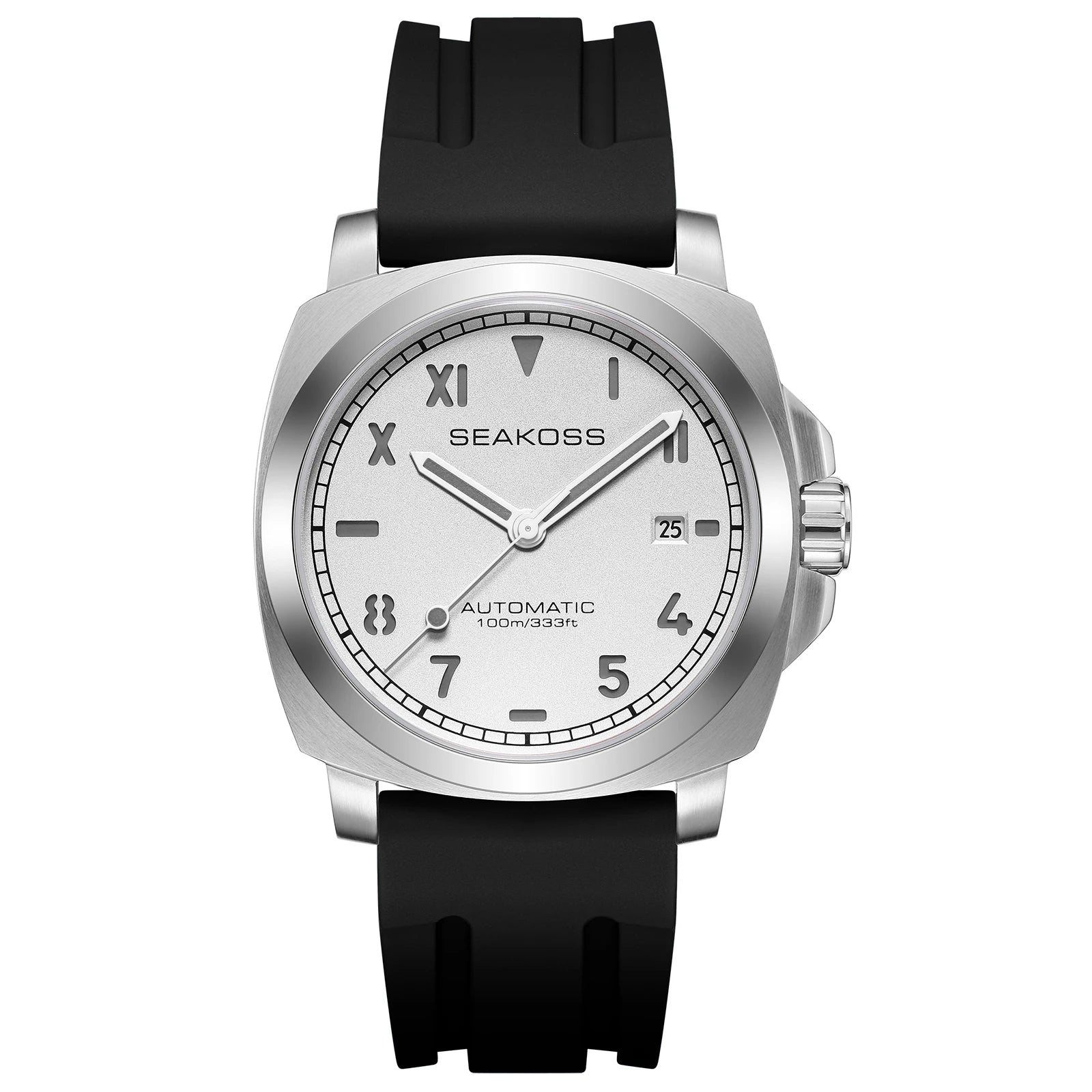 SEAKOSS Super Luminous Diving Automatic Mechanical Watches Men's 10ATM with Seagull st1612 Movement Calendar Sapphire Wristwatch - Sun Studio