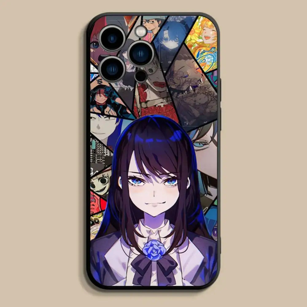 A-Ado Japanese Singer Phone Case For iPhone 17,16,15,14,13,12,Pro,Max,Plus,E,SE4,Air,Mini Black Soft Cover - Sun Studio