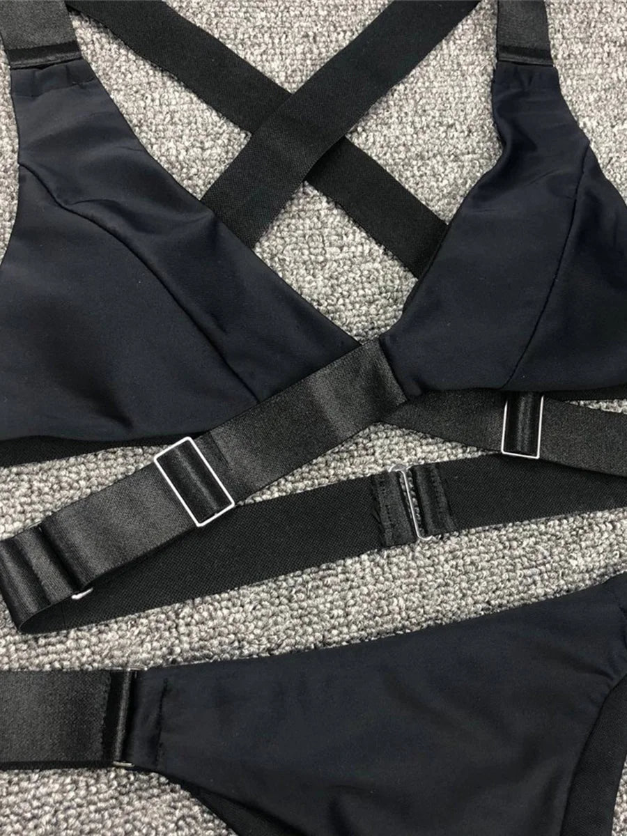 Sexy Adjustable Buckle Bandage Vevlet Bikini 2026 Women Swimsuit Female Bikinis Swimwear Two Pieces Bikini set Bathing Suit Swim - Sun Studio