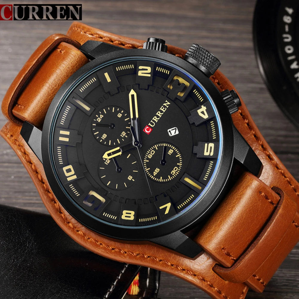 CURREN Men's Watches Top Brand Luxury Fashion&Casual Business Quartz Watch Date Waterproof Wristwatch Relogio Masculino - Sun Studio