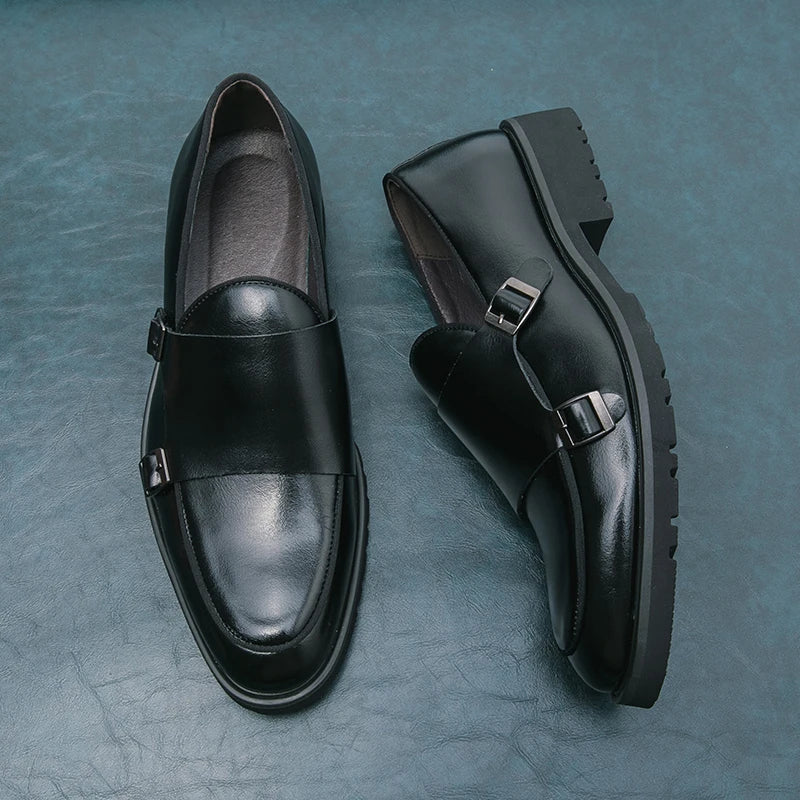 2023 Man Split Leather Shoes Rubber Sole Man Business Office Male Dress Lether Shoes Genuine Leather Wedding Party Shoes Plus 46 - Sun Studio