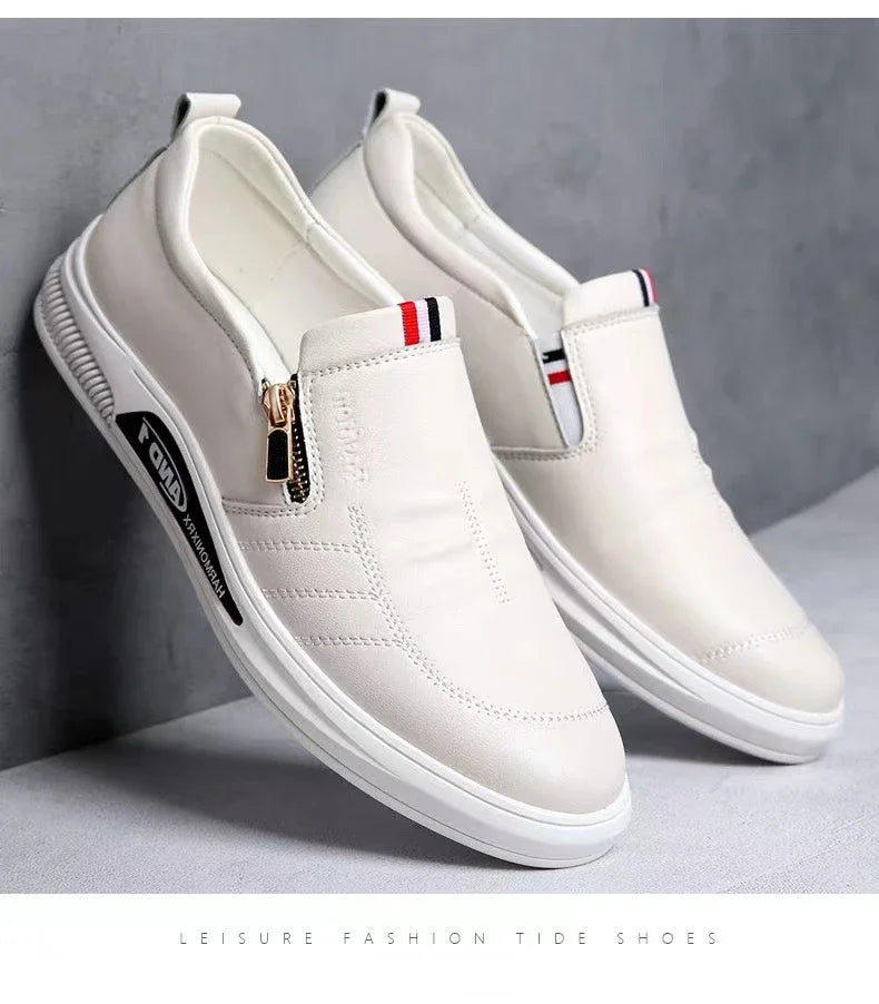Casual Leather Shoes Men Loafers Trend Brand Business Shoes Autumn Slip on Flat Man Sneakes Comfortable Moccasins Zapatos Hombre - Sun Studio
