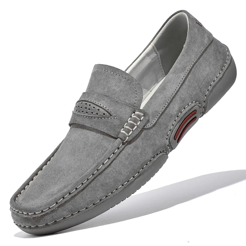Quality Genuine Leather Shoes Men Loafers Slip On Soft Leather Casual Men Shoes Comfort Driving Shoes Men Flats Walking Footwear - Sun Studio