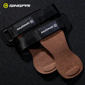 Gym Grips For Men Women Cowhide Palm Guards Weightlifting Fitness Workout Gloves Grips with Wrist Wraps Training Equipment - Sun Studio