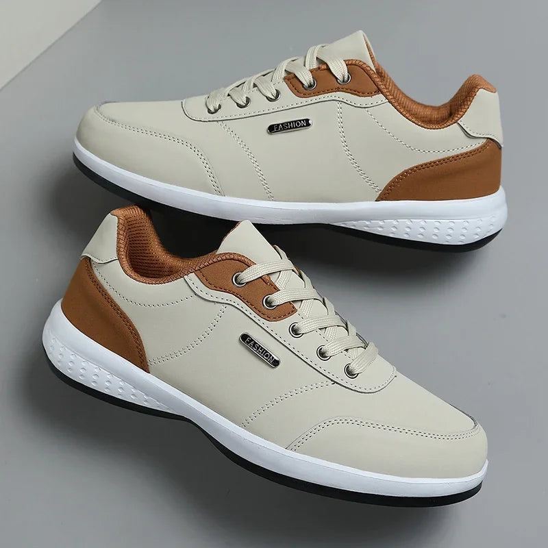 Leather Men Shoes Sneakers Trend Casual Shoe Comfortable Breathable Leisure Male Sneakers Non-slip Footwear Men Sports Shoes - Sun Studio