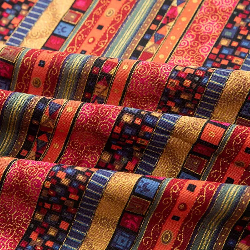 Bohemian Stoff Ethnisch Vintage Retro Boho Bedruckte Baumwolle Leinen Wohnkultur Polstertextil