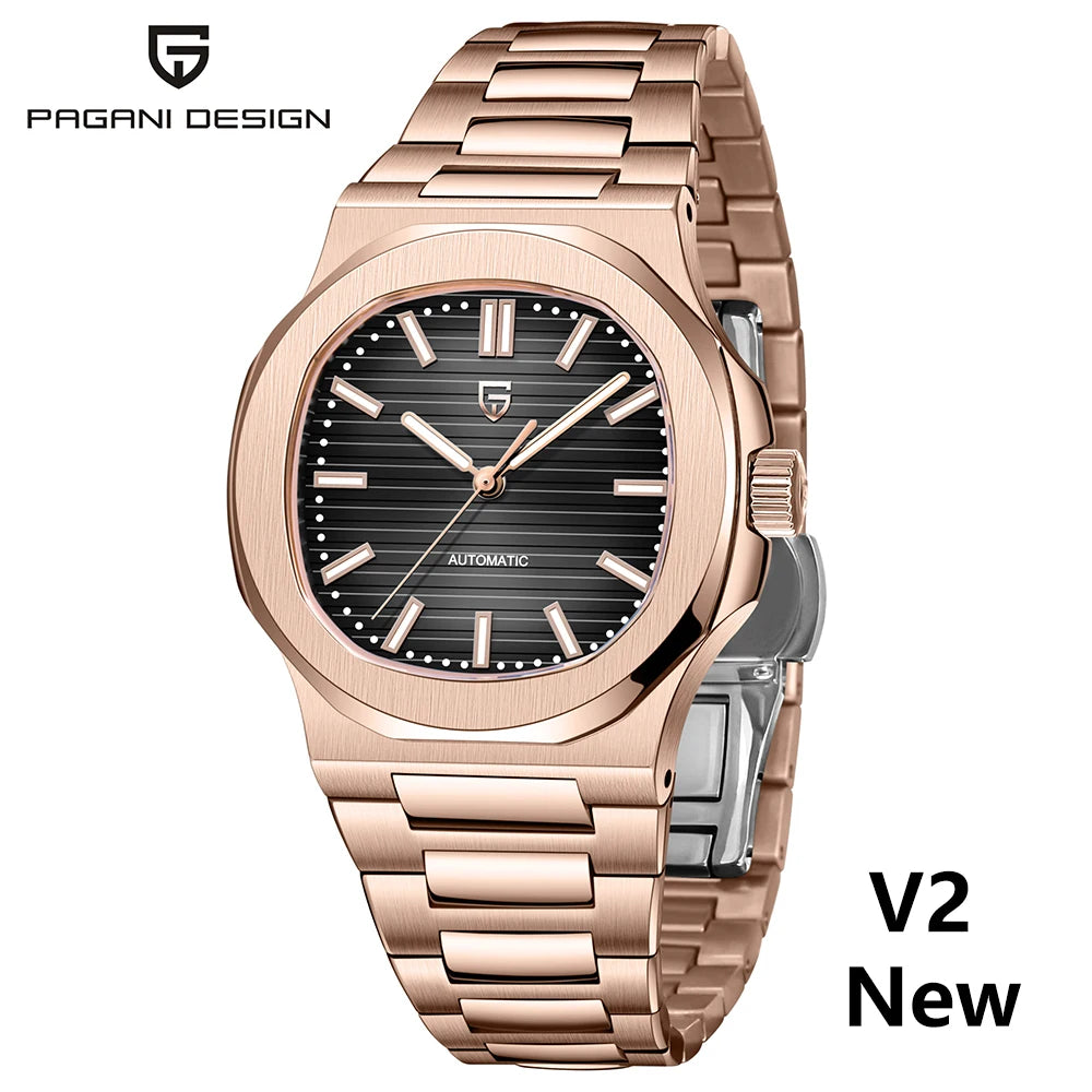 PAGANI DESIGN 2025 Neue Herren Uhren Luxus Automatik Uhr Für Männer Mechanisch 40MM Armbanduhr Edelstahl AR Saphirglas