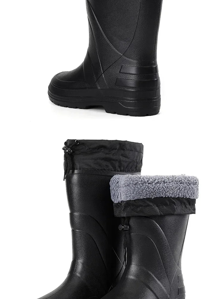 2025 New Men Rain Boots High Quality EVA Waterproof Shoes Men Platform Snow Boots Outdoor Non-slip Fishing Shoes Men Rain Shoes - Sun Studio