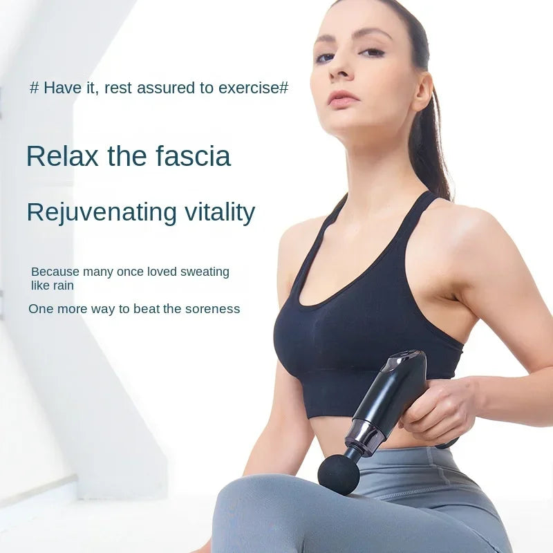 Fitness Relaxation Muscle Electric Intelligent Mini Massager Multi speed Variable speed Vibration Multi functional Fascia Gun - Sun Studio