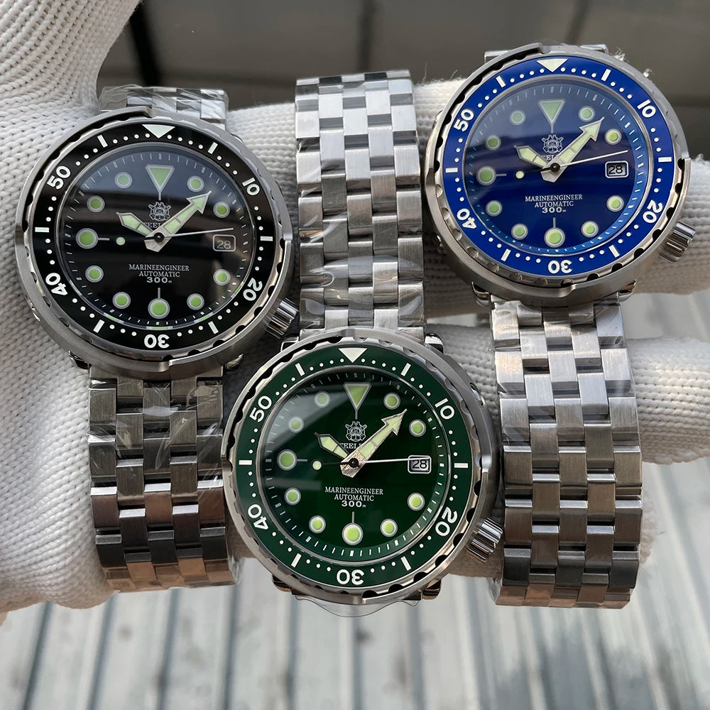 STEELDIVE SD1975 Luxury Automatic Watches Men Dive Watch 30Bar Waterproof Luminous Clock Sapphire Mirror Mechanical Wristwatch - Sun Studio