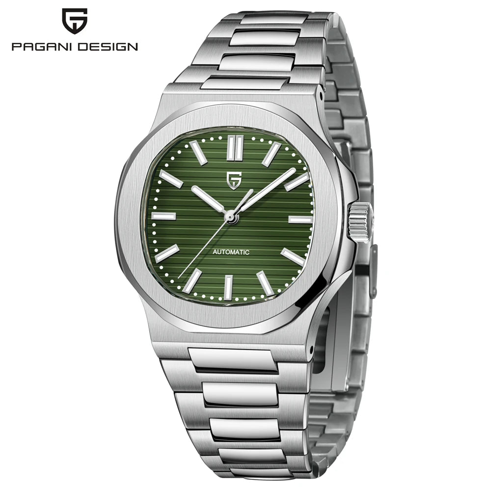 PAGANI DESIGN 2025 New Men's Watches Luxury Automatic Watch For Men Mechanical 40MM WristWatch Stainless Steel AR Sapphire glass - Sun Studio