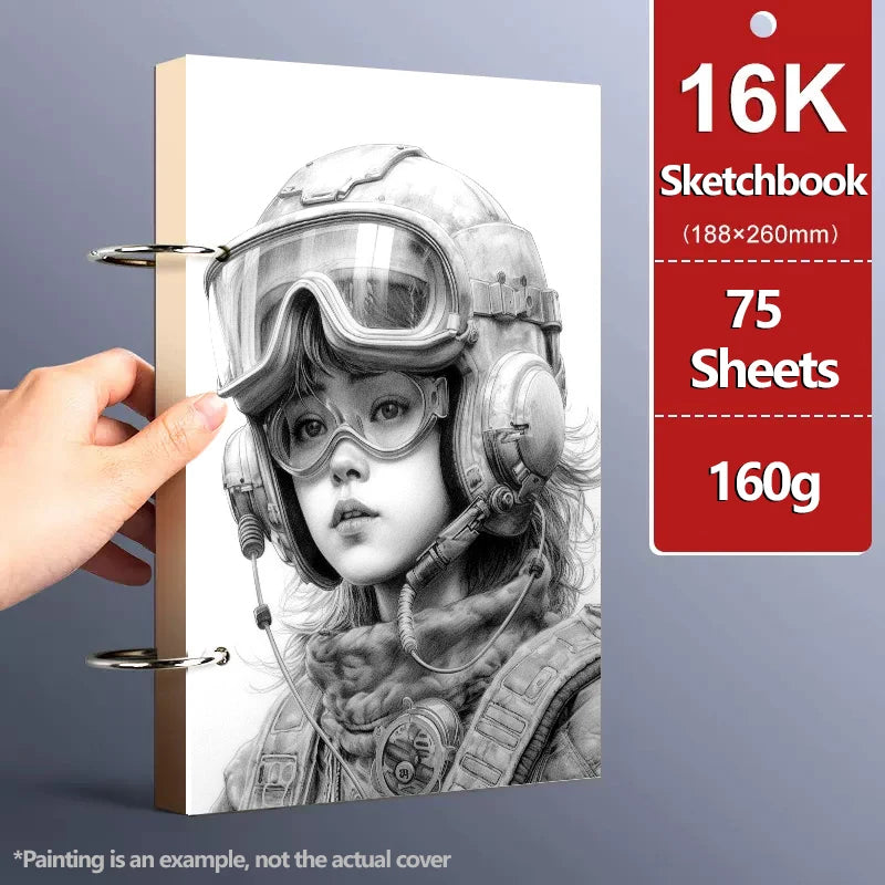 A4/A5/8K/16K/32K Skizzenbuch abnehmbares dickes Papier Notizbuch für Malerei, DIY kreative Übung, Malbuch, Kunstschulbedarf