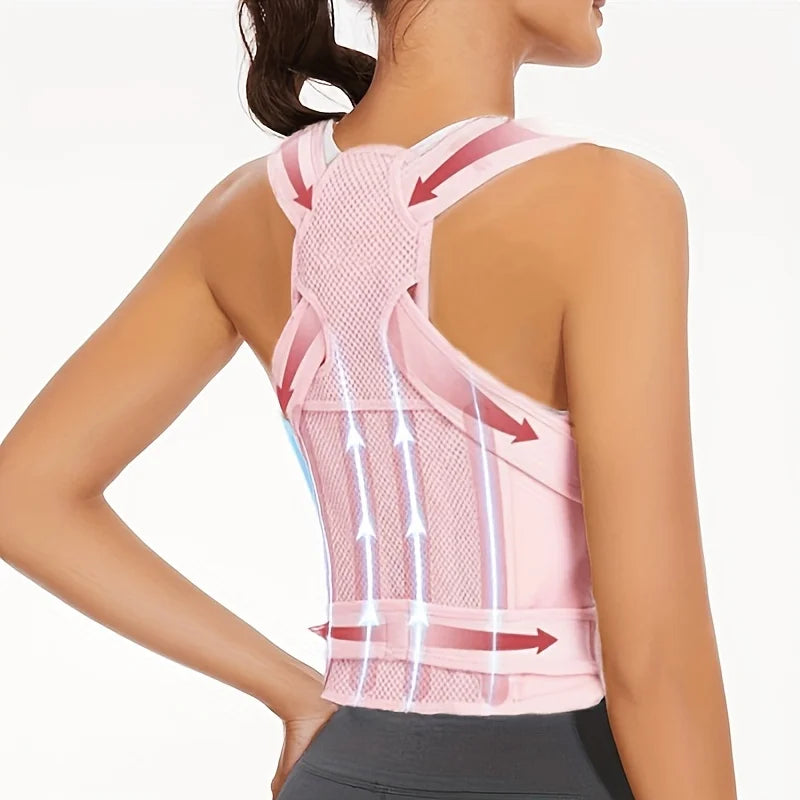 Back Brace Posture Corrector for Women and Men, Adjustable Shoulder Brace for Upper and Lower Back Pain Relief - Sun Studio