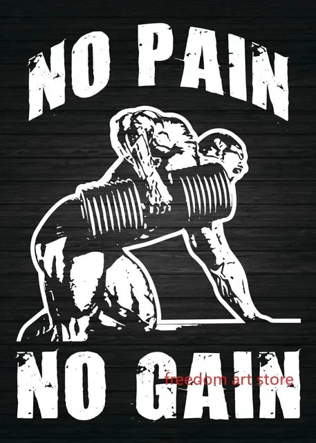 Gym Motivation Muskelmann Bodybuilding Fitness Stärke Hantel Kunstposter Leinwanddruck Bild für Heimfitness Dekor