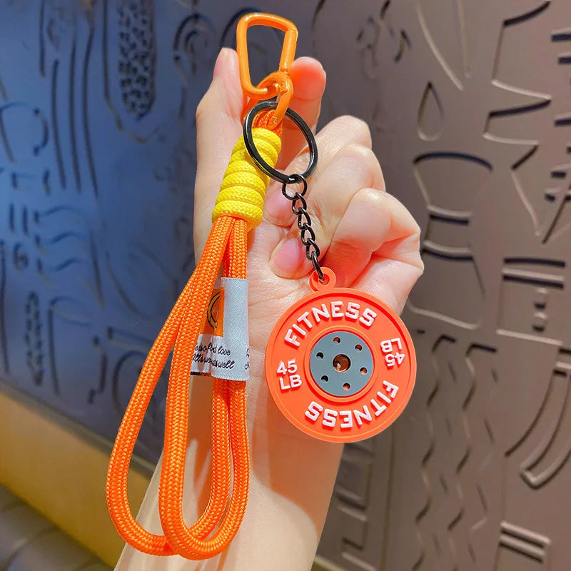 Fitness Keychain Gym Lovers Fitness Enthusiast Gift Barbell Keychain Fitness Bag backpack Charms - Sun Studio